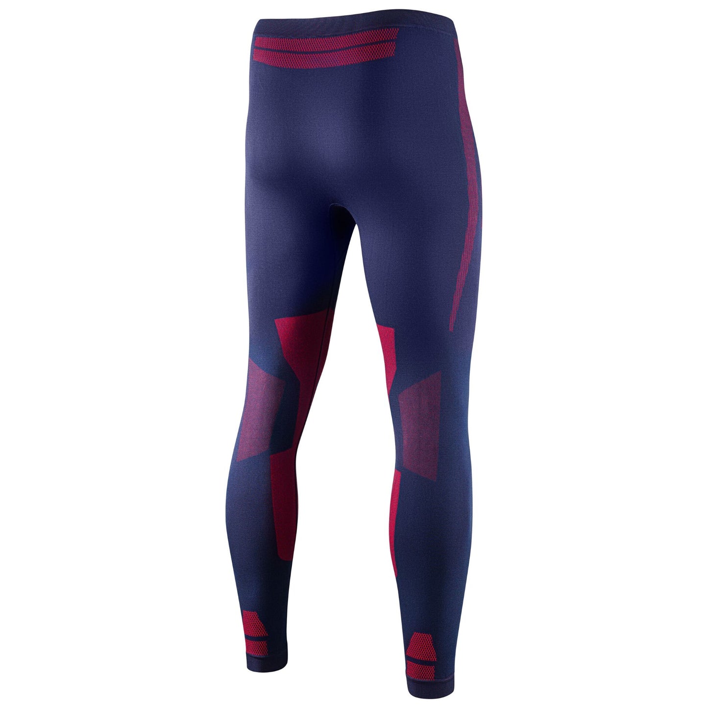 Legginsy termoaktywne męskie Brubeck Dry - Granatowe/Czerwone