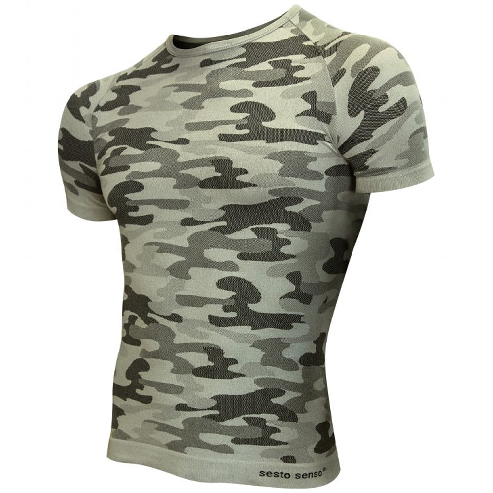 Koszulka termoaktywna z krótkim rękawem Sesto Senso Thermo Active - Desert Camo