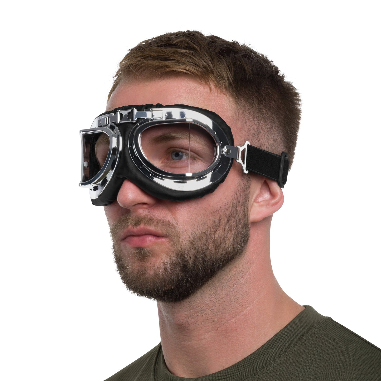 Gogle lotnicze Mil-Tec RAF - Chrome