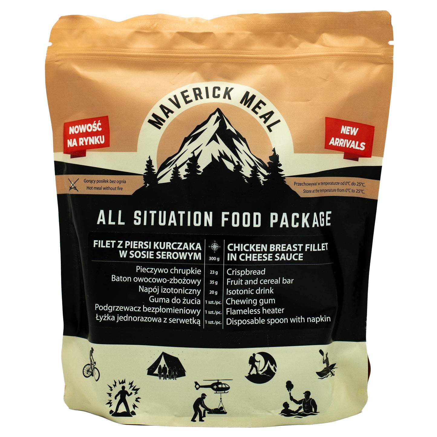 Racja żywnościowa Maverick Food Midi Filet z piersi kurczaka w sosie serowym - 380 g