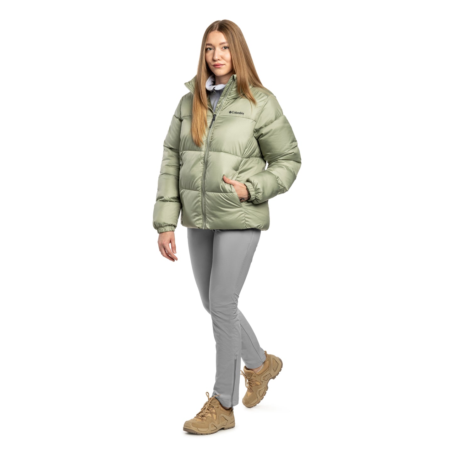 Kurtka damska Columbia Puffect II Full Zip Jacket - Safari