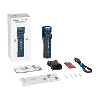 Latarka taktyczno-poszukiwawcza Olight Seeker 4 Pro Cool White Midnight Blue - 4600 lumenów