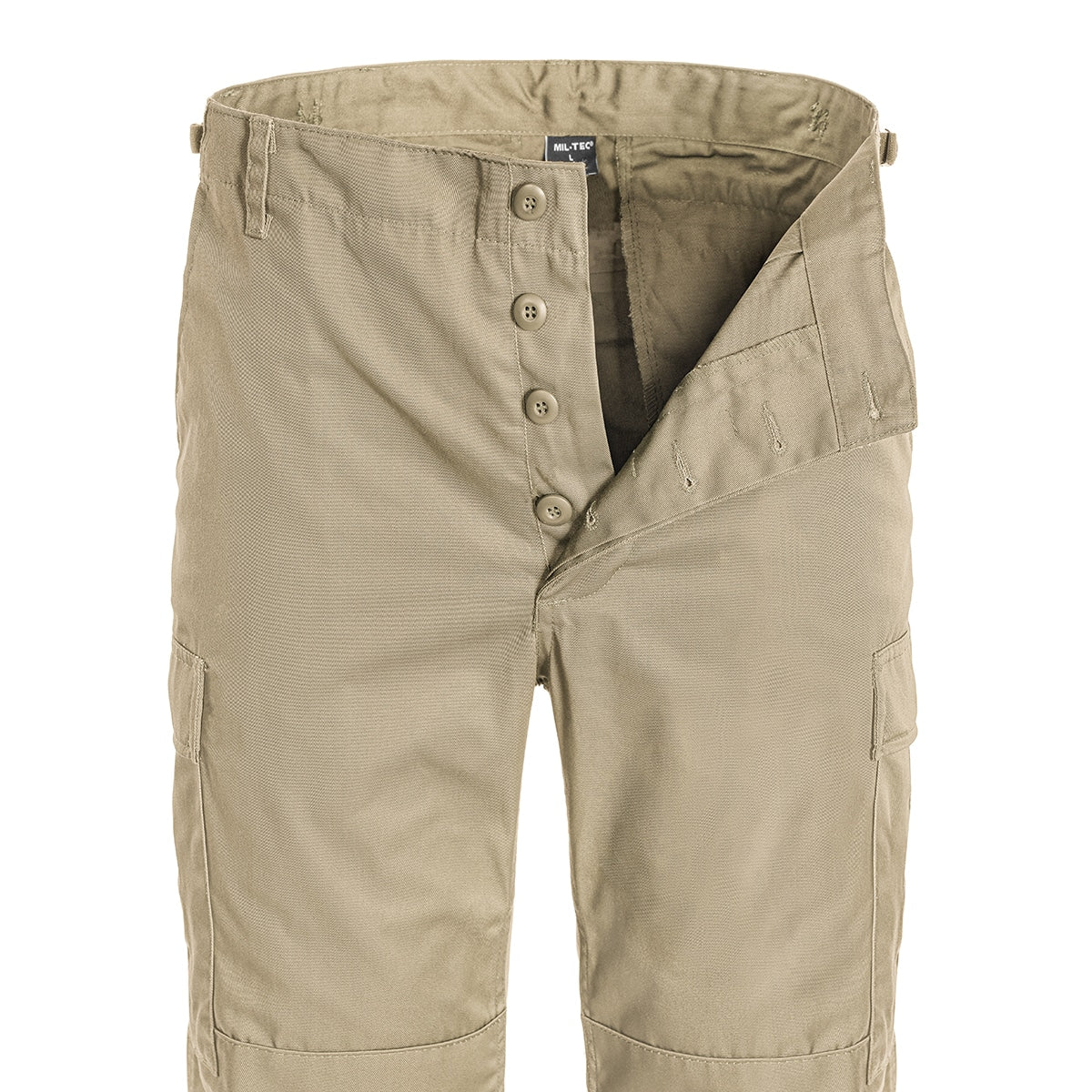 Spodnie wojskowe Mil-Tec wzmacniane BDU Khaki