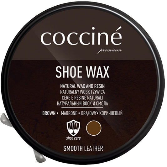 Pasta do butów Coccine Shoe Wax 40 g - Brązowa
