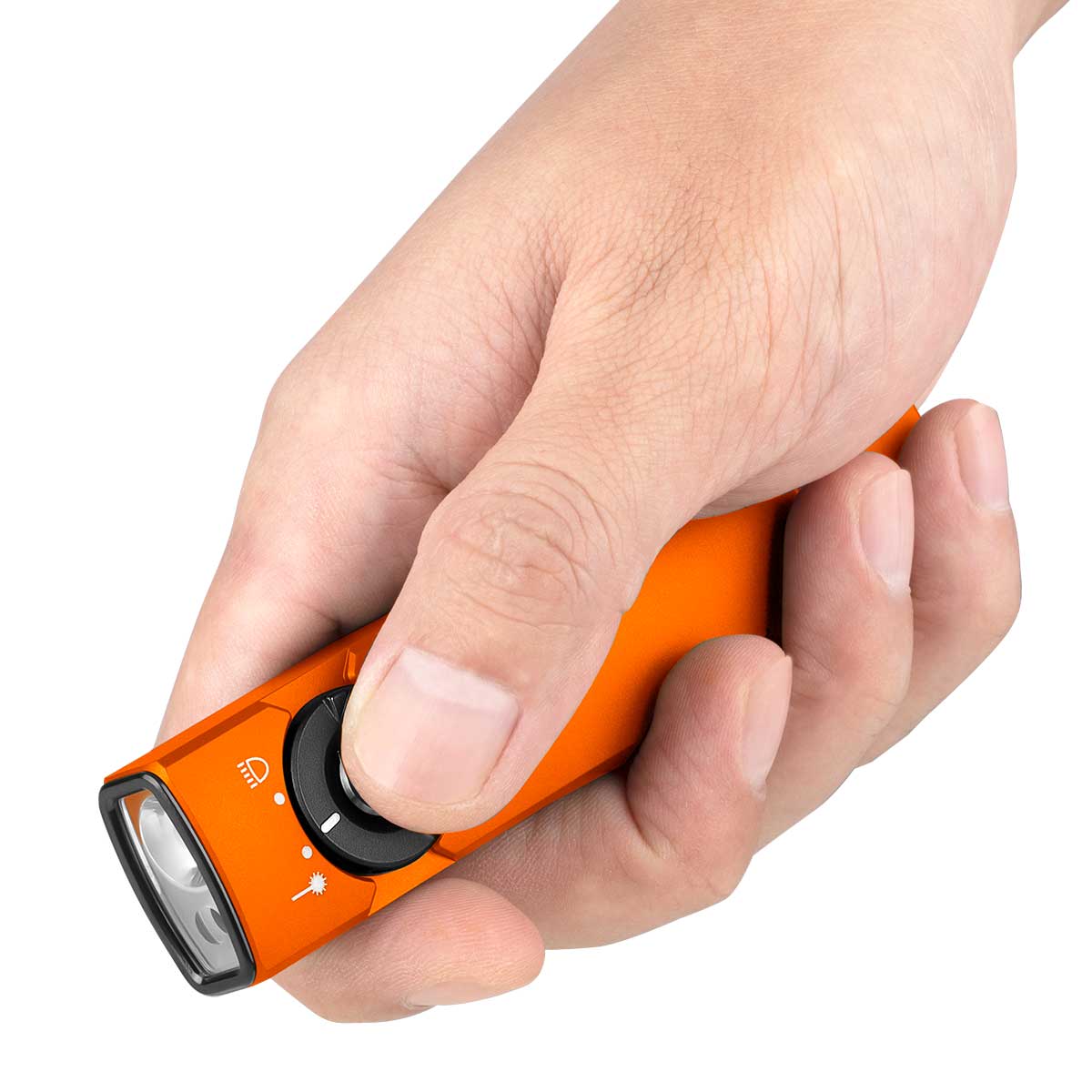 Latarka ze wskaźnikiem laserowym Olight Arkfeld Cool White Orange - 1000 lumenów