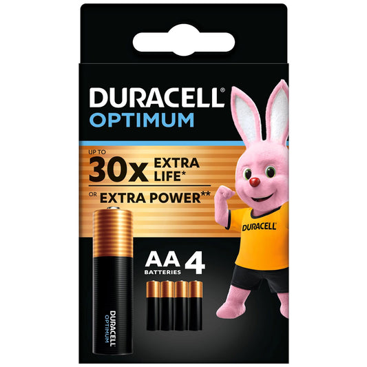 Bateria alkaliczna 1,5 V Duracell Optimum LR6/AA - 4 szt.