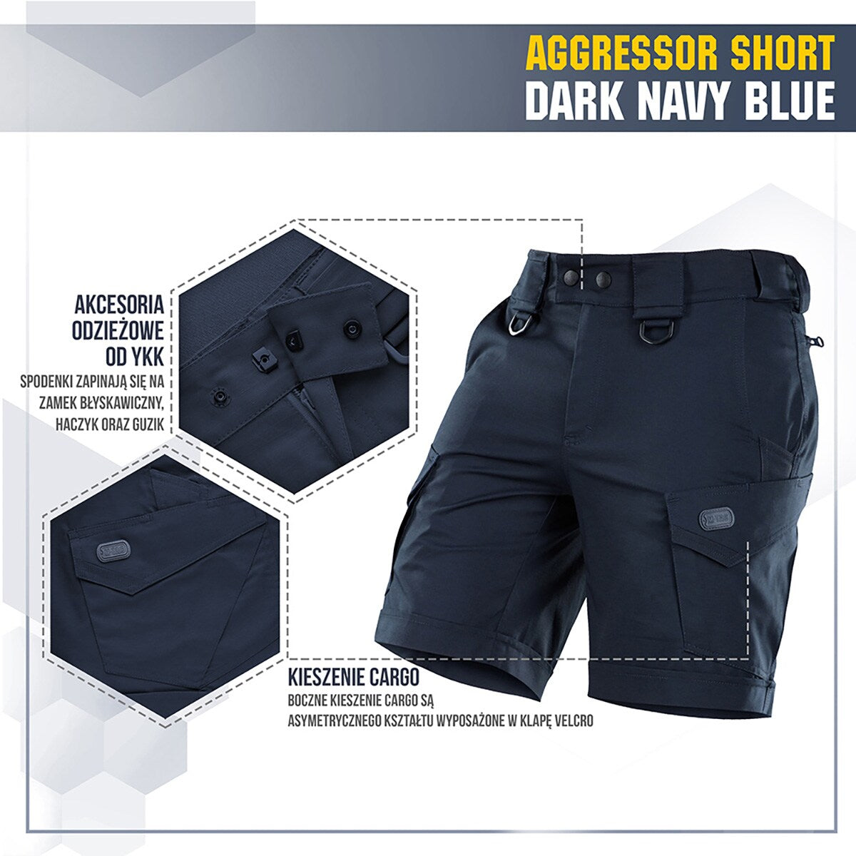 Szorty M-Tac Aggressor Short - Dark Navy Blue