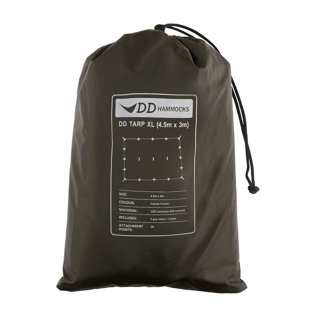 Płachta biwakowa DD Hammocks Tarp XL 4,5x3 - coyote brown
