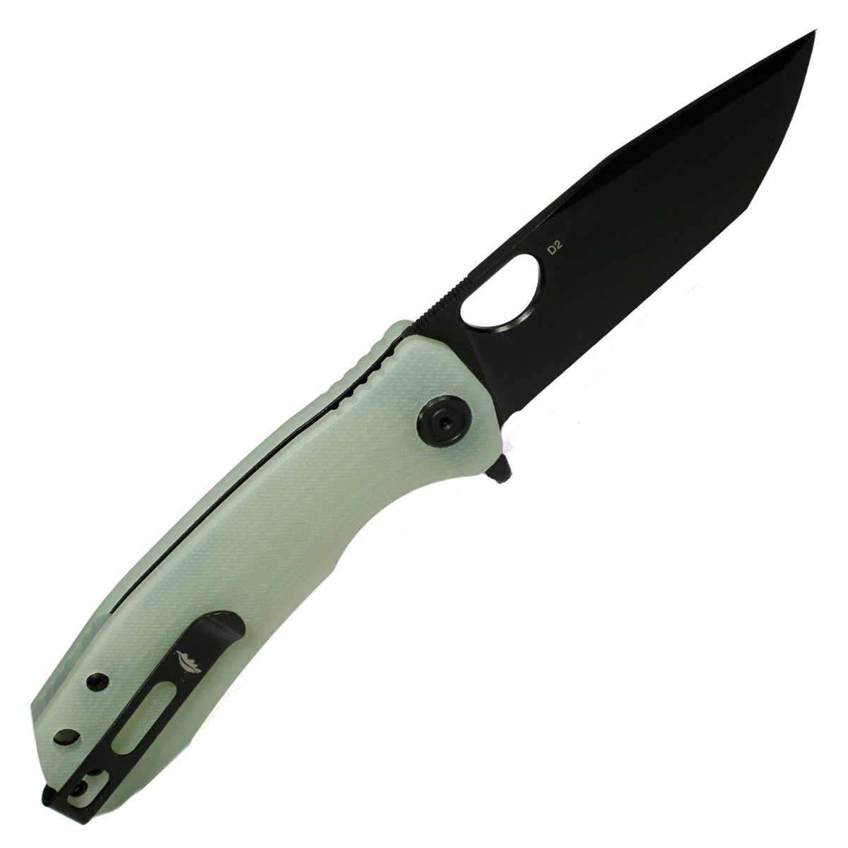 Nóż składany Honey Badger Tanto Medium Black DLC - Jadeitowy
