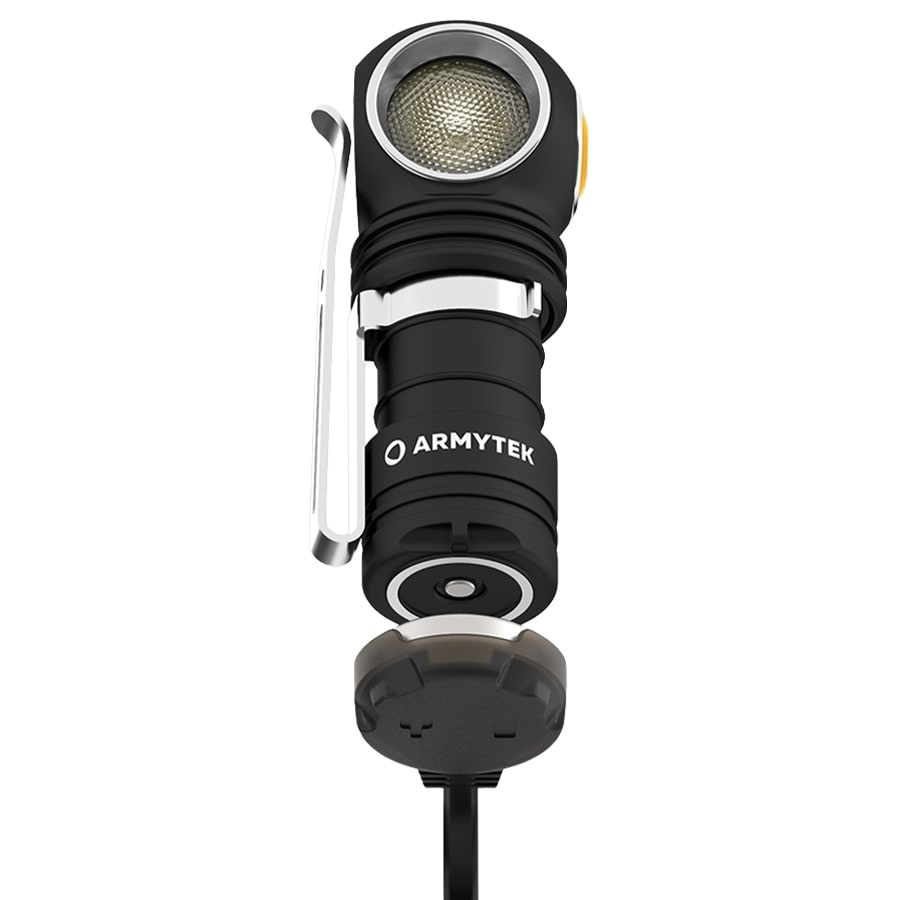 Latarka czołowa i kątowa Armytek Wizard C1 Pro Magnet USB Yellow PCB - 930 lumenów