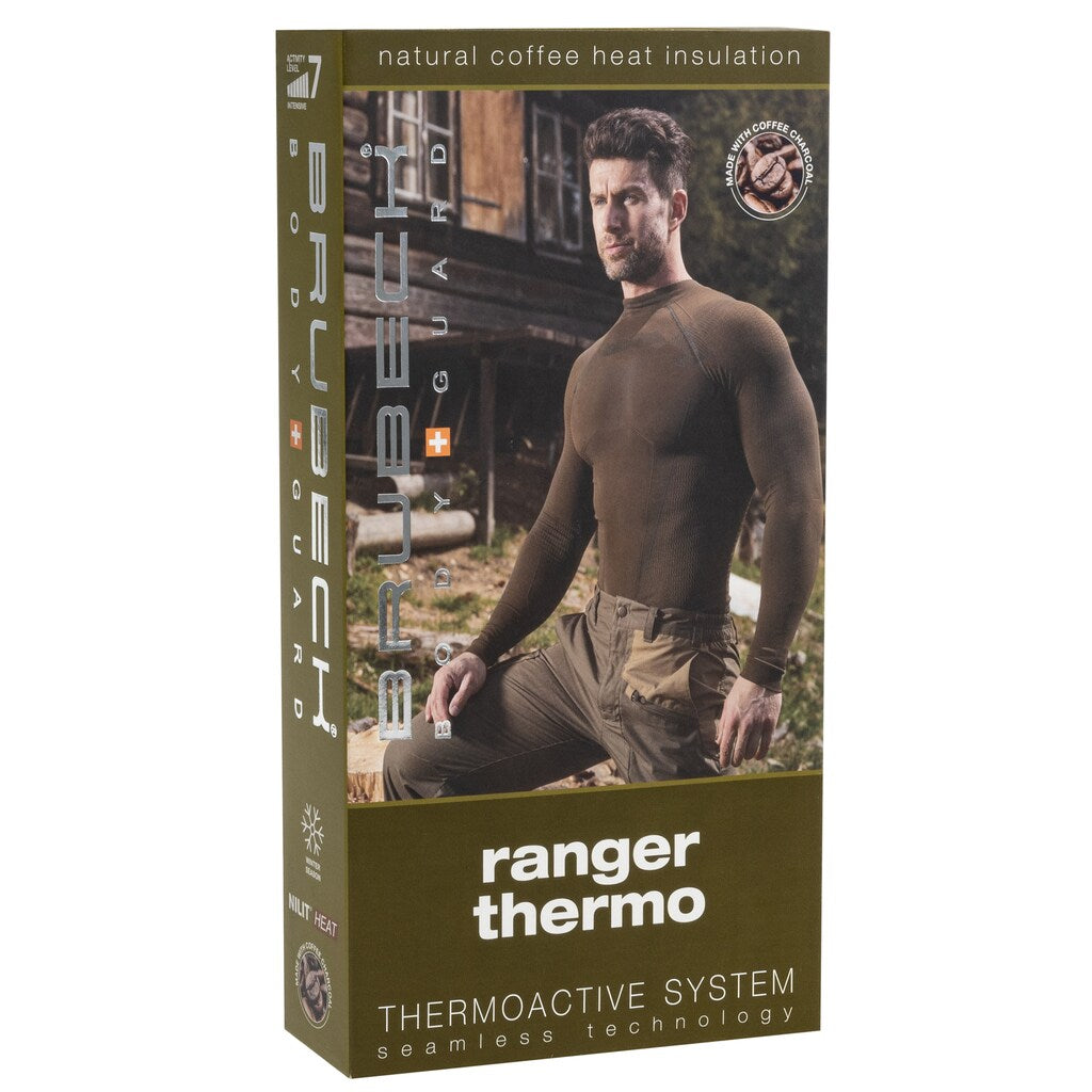 Koszulka termoaktywna Brubeck Ranger Thermo - Brązowa