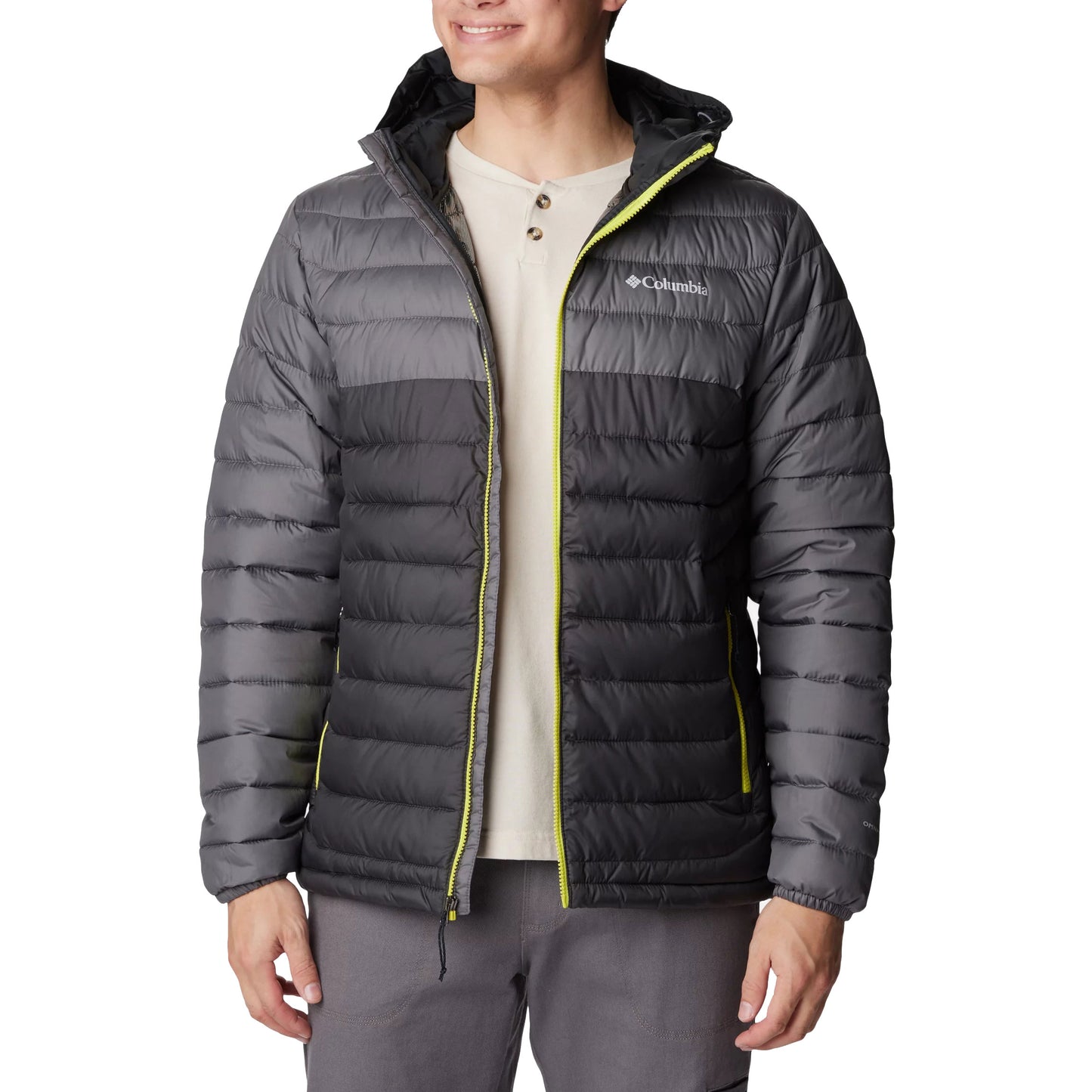 Kurtka Columbia Powder Lite Hooded Jacket - Shark/City Grey