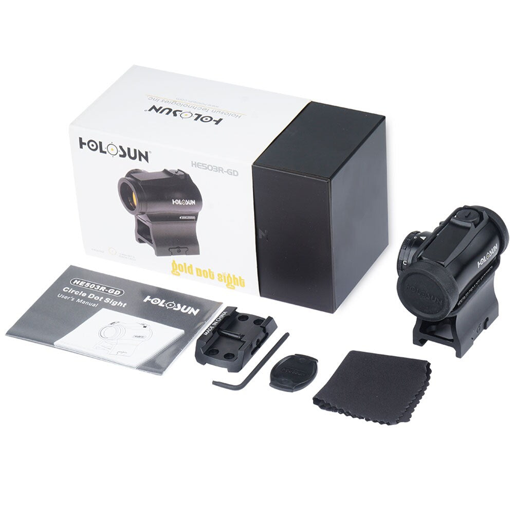 Kolimator Holosun HE503R-GD Gold Dot - montaże niski i 1/3 Co-witness