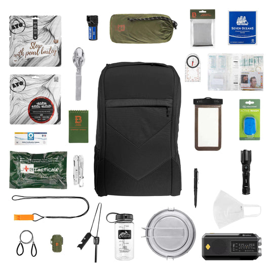 Plecak ewakuacyjny Helikon Bail Out Bag 25 l Black - z wyposażeniem