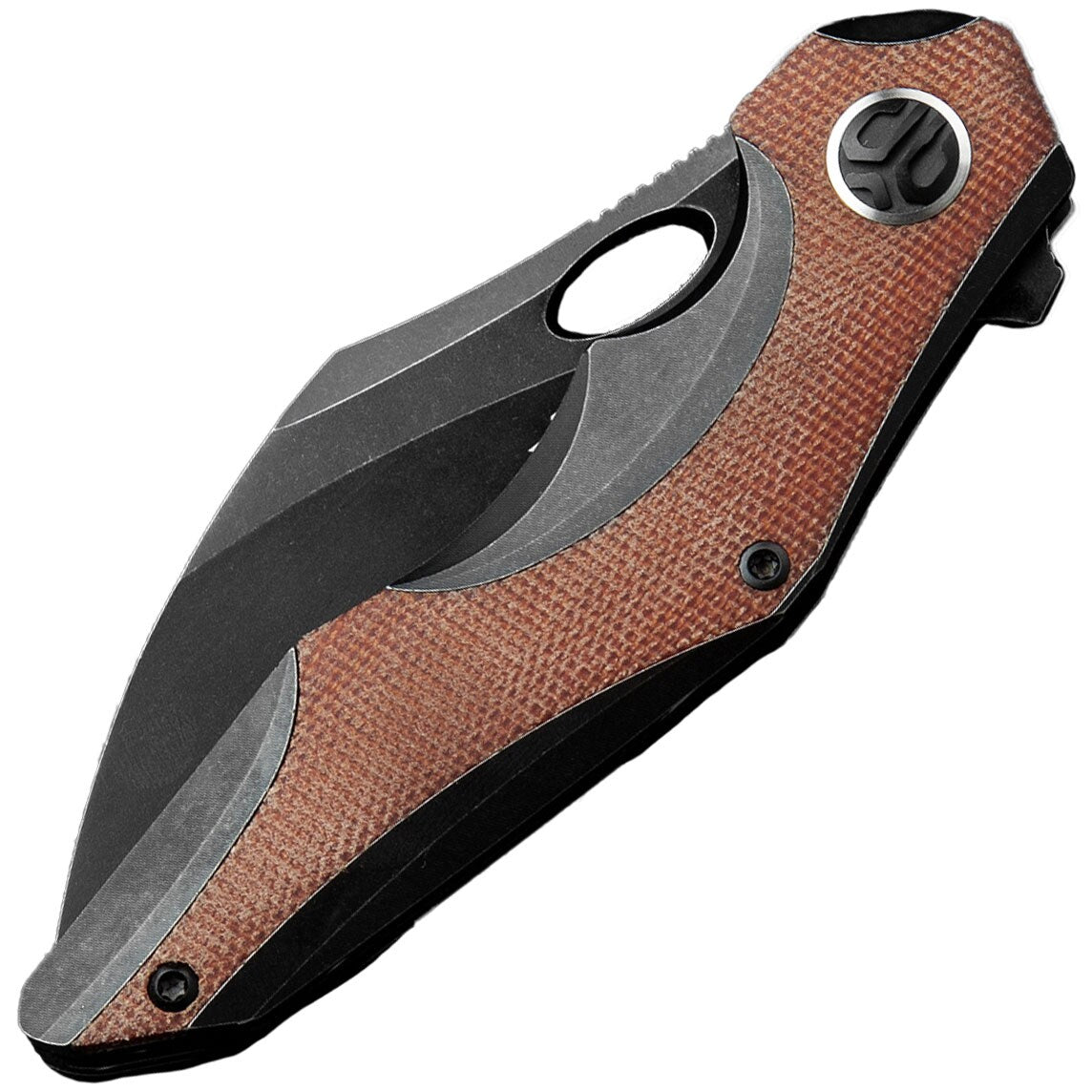 Nóż składany Bestech Knives Nogard - Black Titanium/Natural Micarta Canvas