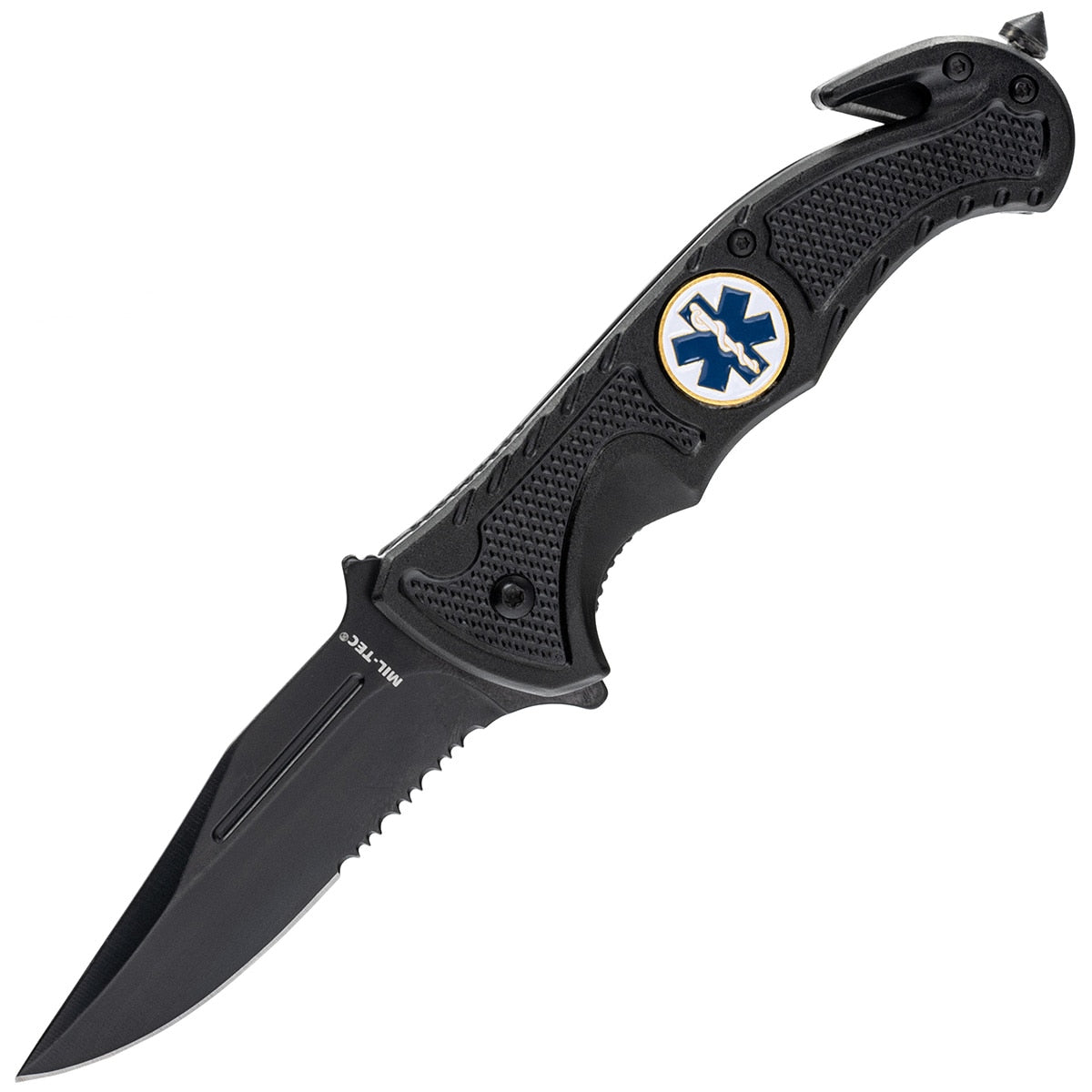 Nóż składany ratowniczy Mil-Tec Rescue Black