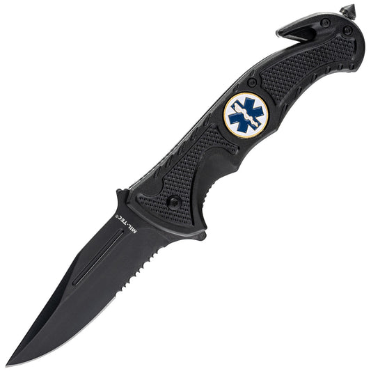 Nóż składany ratowniczy Mil-Tec Rescue Black