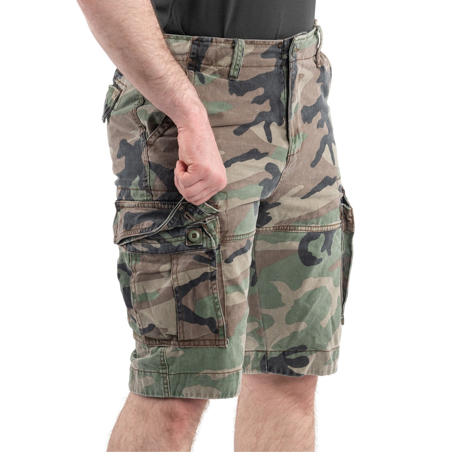 Szorty Mil-Tec Vintage Prewash - Woodland