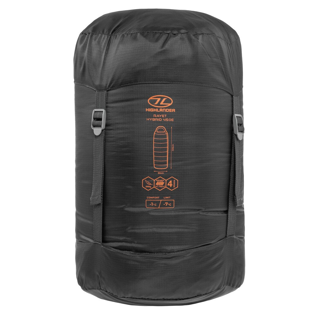 Śpiwór Highlander Outdoor Rayet Hybrid 450 - Dark Grey