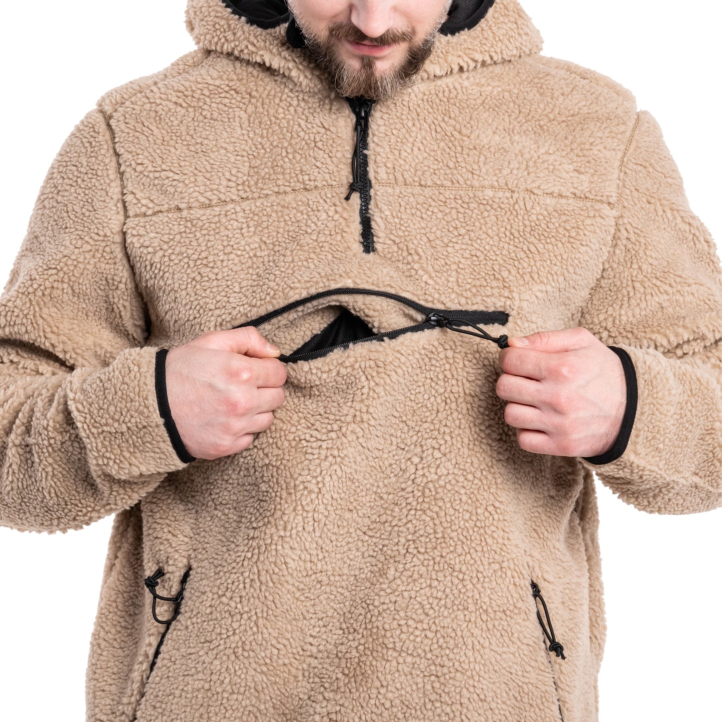 Polar Brandit Teddyfleece Worker Pullover - Coyote