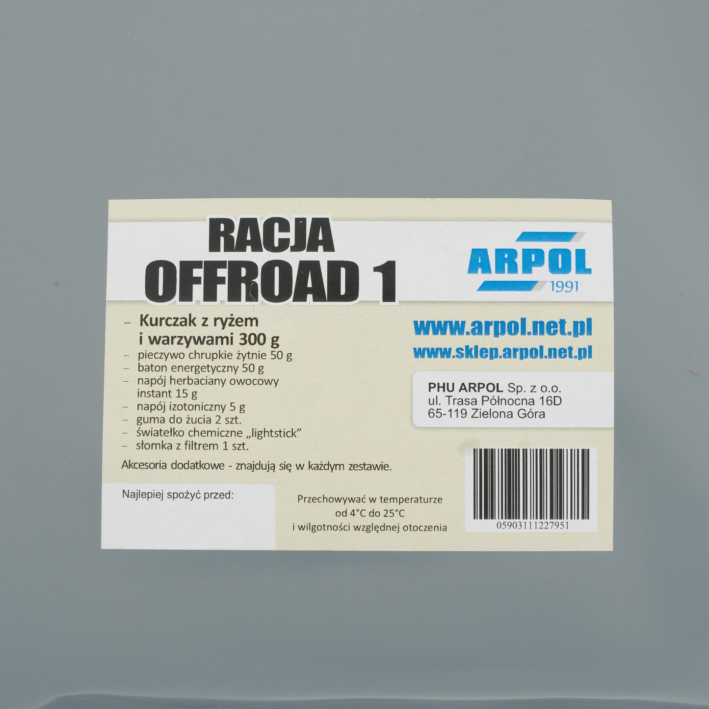 Racja żywnościowa Arpol Offroad 1 - kurczak z ryżem i warzywami 300 g
