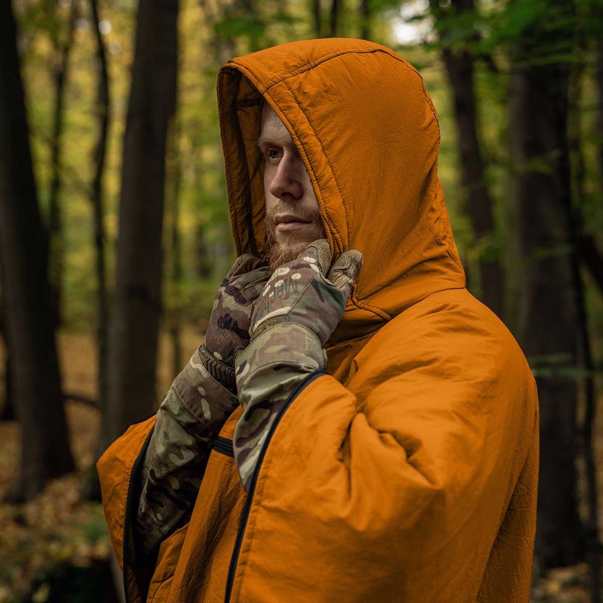 Ponczo Helikon Swagman Roll Climashield Apex z funkcją śpiwora - Orange