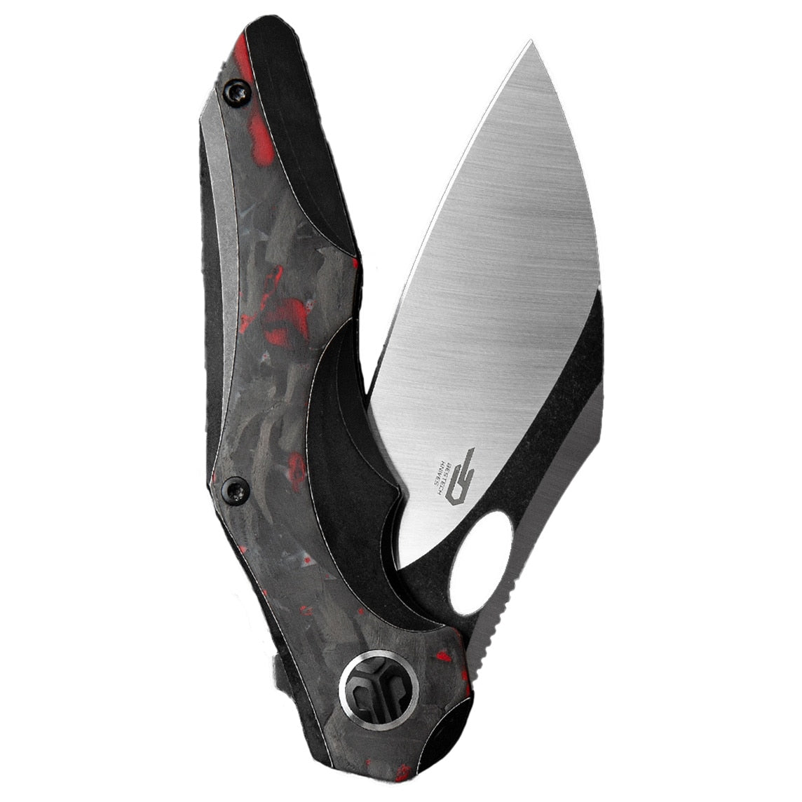 Nóż składany Bestech Knives Nogard - Black/Red Marble