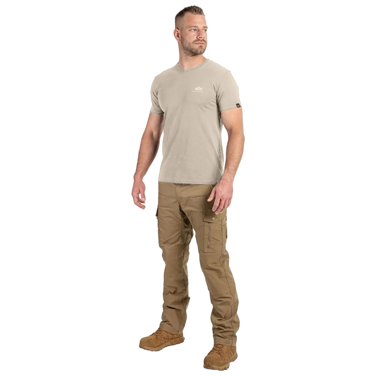 Koszulka T-shirt Alpha Industries Basic Small Logo - Vintage Sand