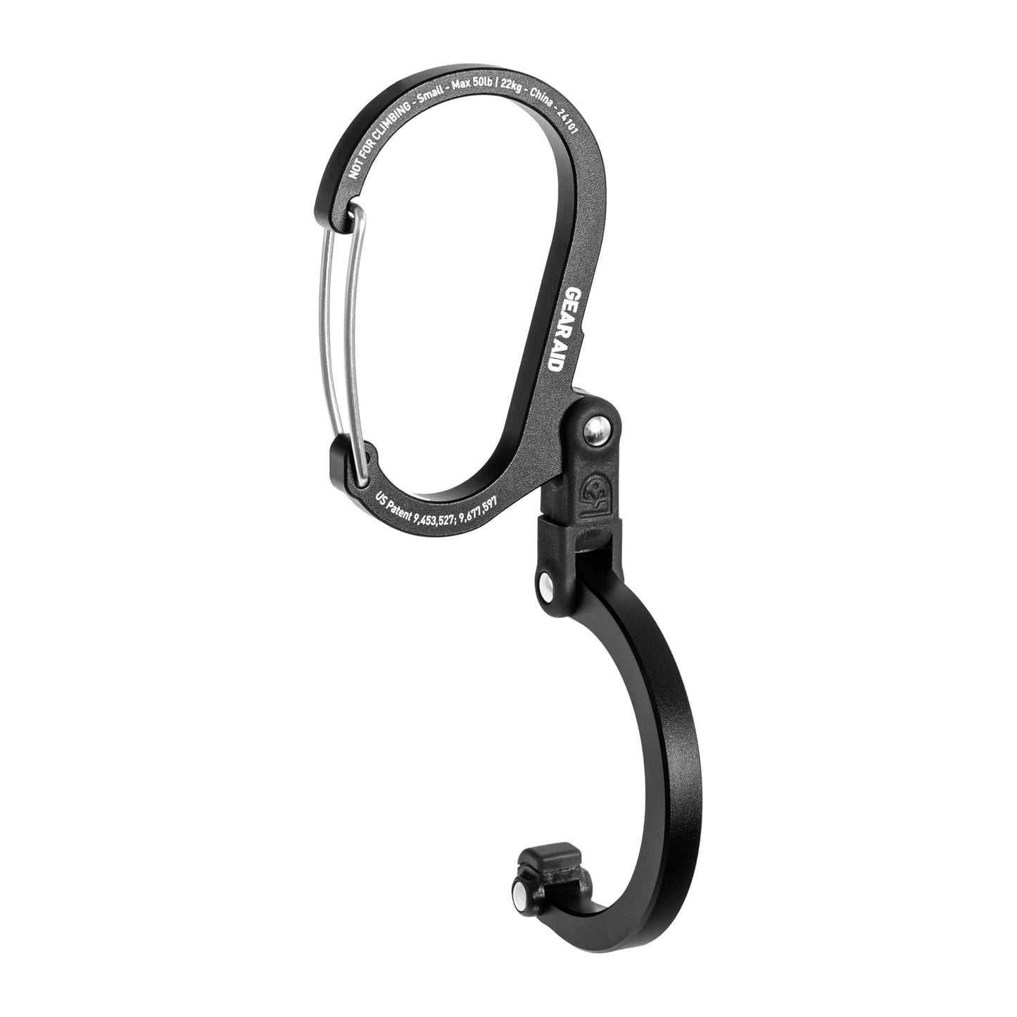 Karabińczyk Gear Aid Heroclip Small - Stealth Black