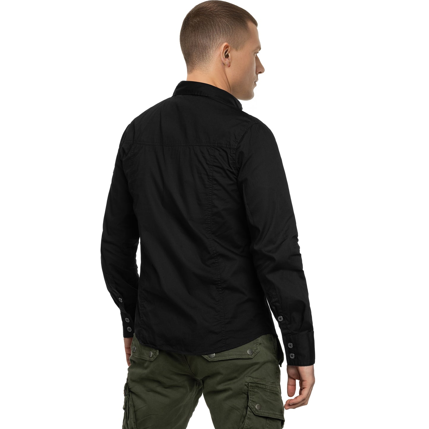 Koszula Brandit Slim Fit Long Sleeve - Black