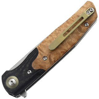 Nóż składany Bestech Knives Ascot - Wood/Satin Blade