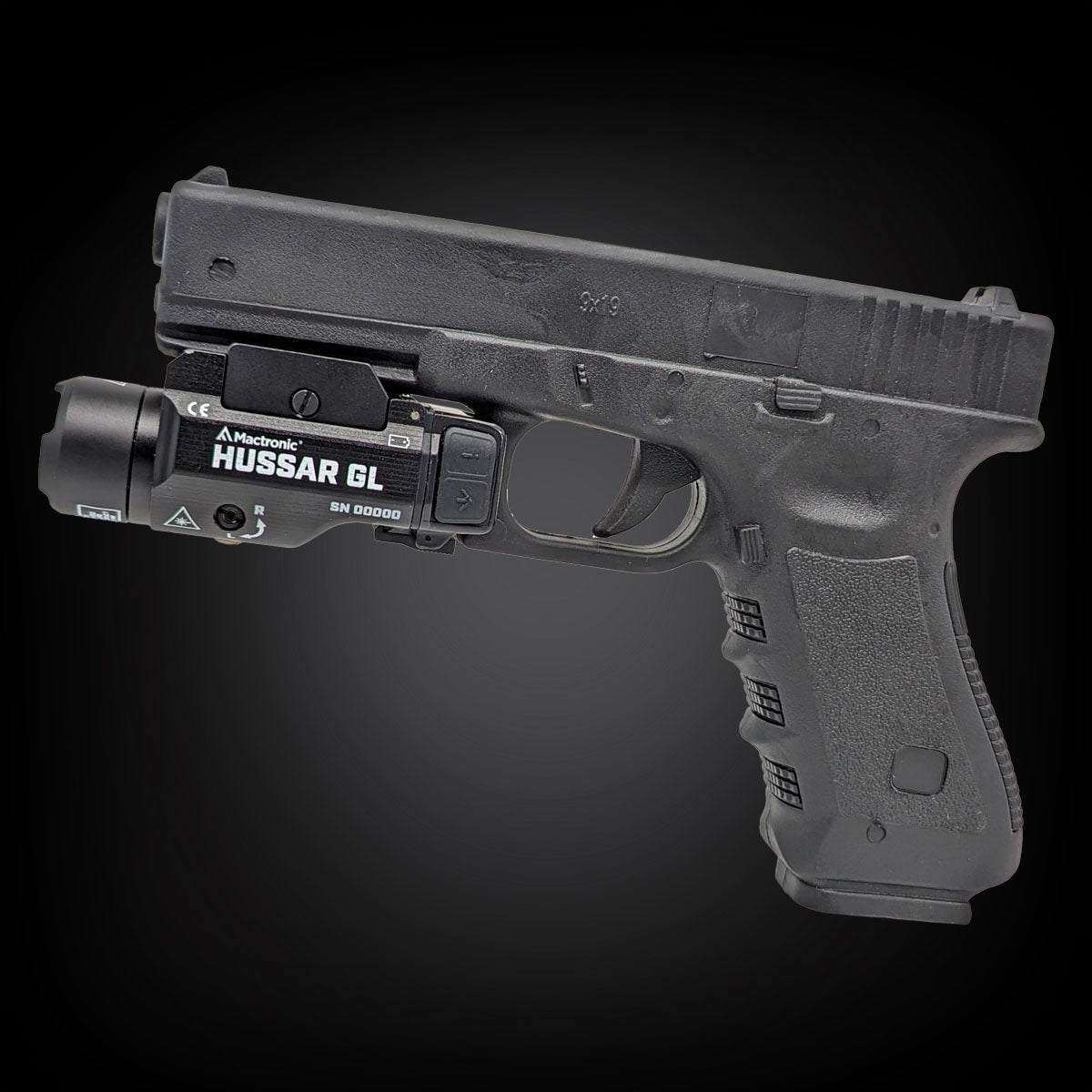 Latarka na broń Mactronic Hussar GL z celownikiem laserowym - 900 lumenów