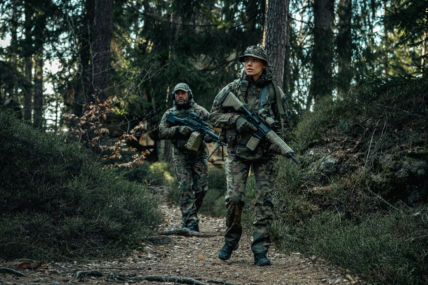 Spodnie Helikon Trooper StormStretch - wz.93 Pantera PL Woodland