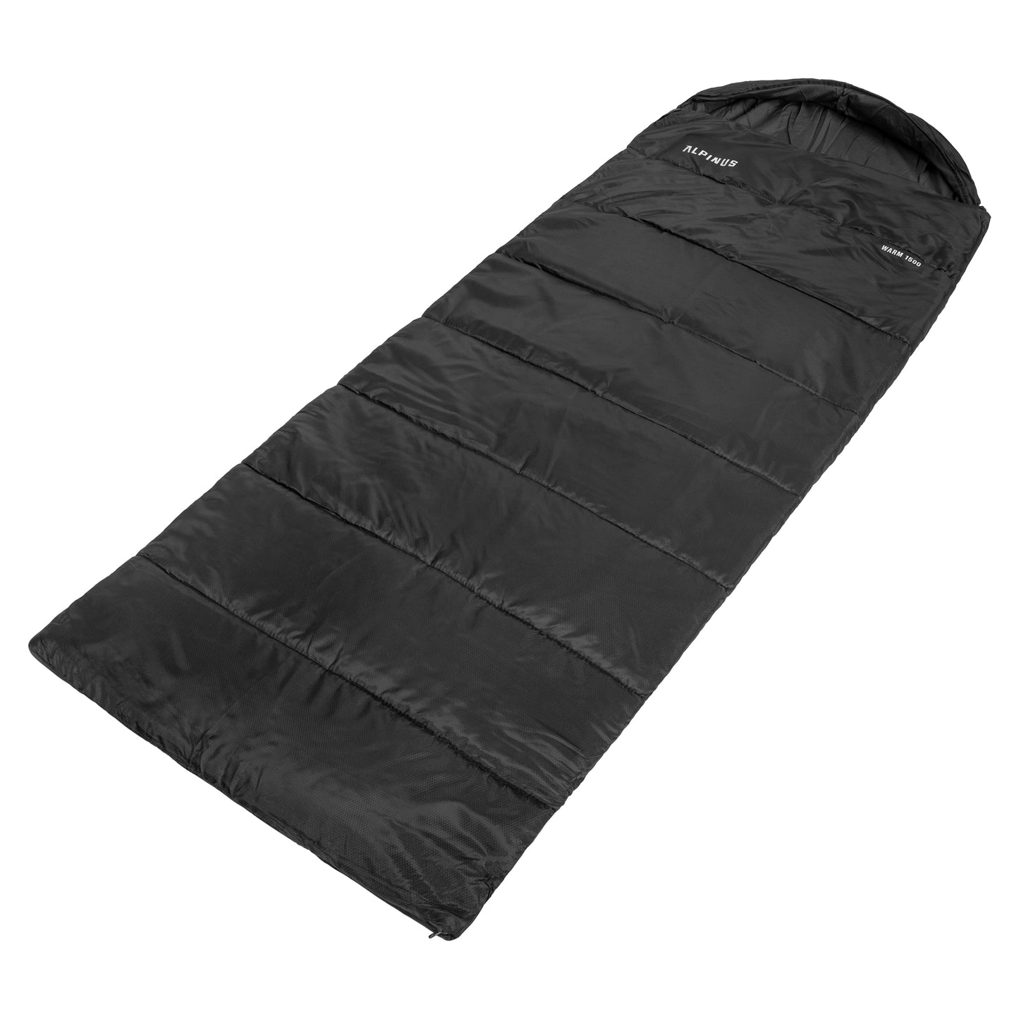 Śpiwór Alpinus Warm 1500 Czarny - prawy