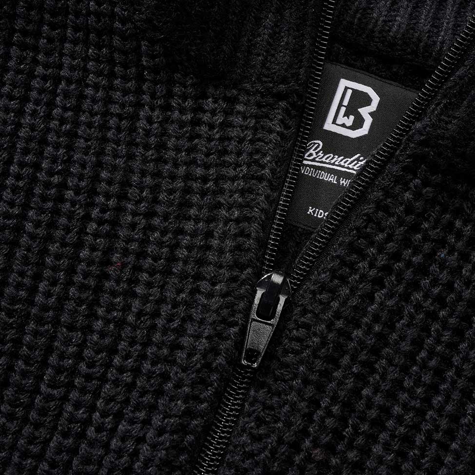 Sweter dziecięcy Brandit Marine Troyer Pullover - Black