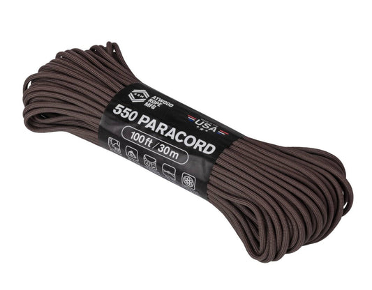 Linka Atwood Rope MFG 550 Paracord 30 m - Brown