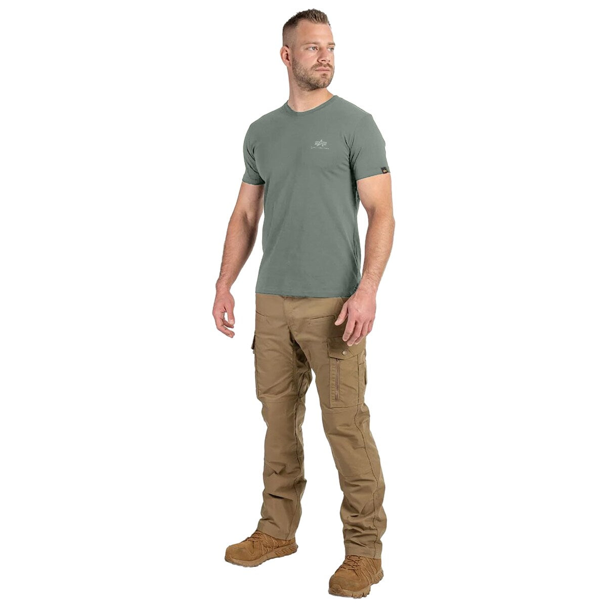 Koszulka T-shirt Alpha Industries Basic Small Logo - Vintage Green