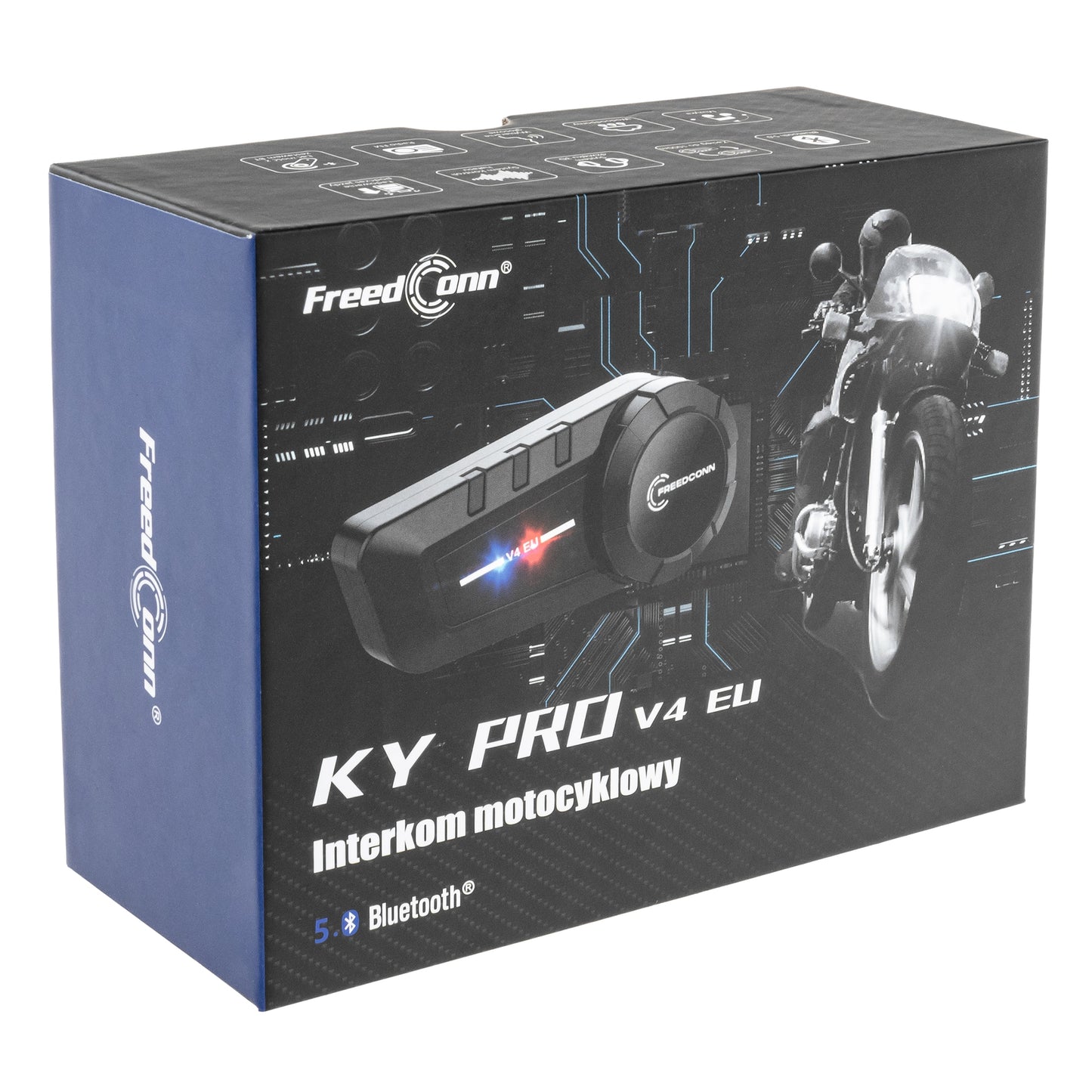 Interkom motocyklowy FreedConn KY-PRO V4 Single