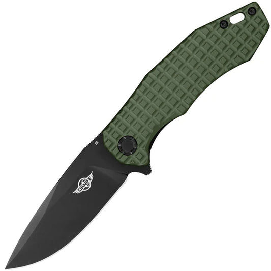 Nóż składany Oknife Spurdog OD Green - stal narzędziowa D2