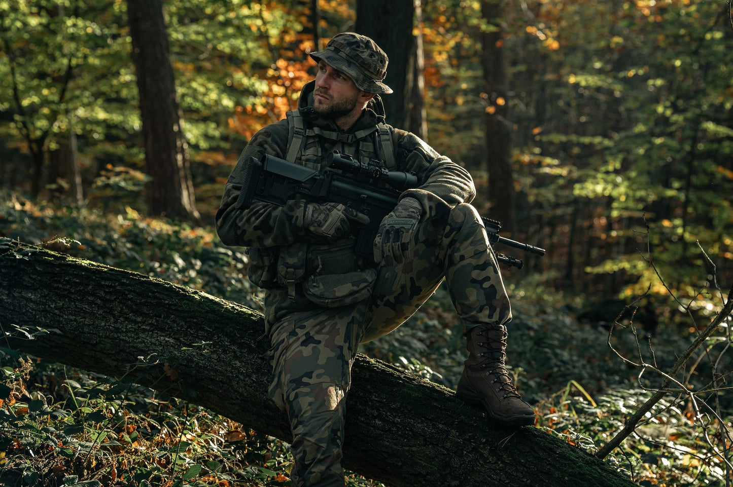 Spodnie mundurowe Helikon SFU Next Mk2 Pants PolyCotton Rip-Stop - wz.93 Pantera PL Woodland