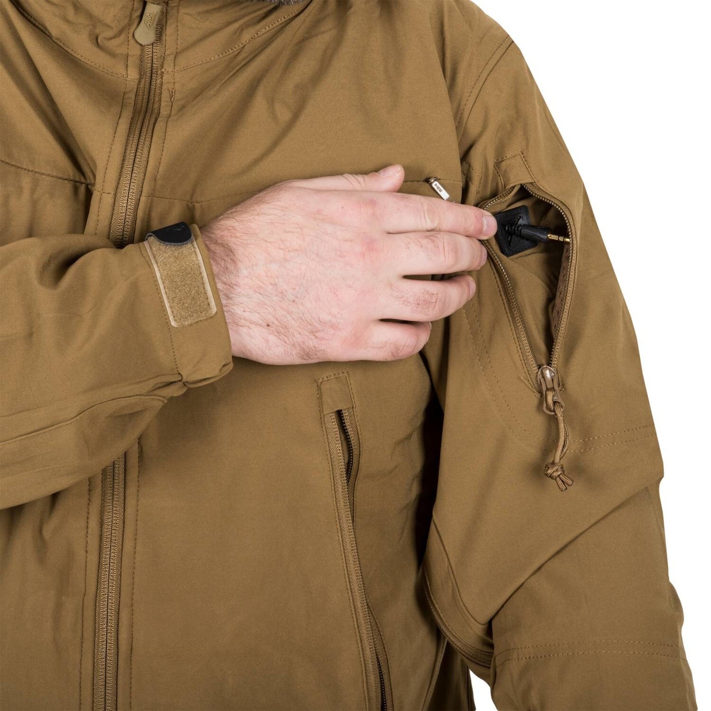 Kurtka Helikon Cougar Softshell Windblocker QSA HID - Coyote