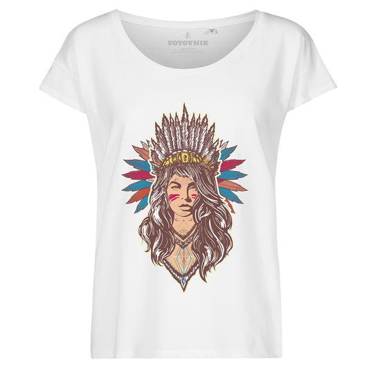 Koszulka T-shirt damska Voyovnik Siuox Warbonnet - Biała