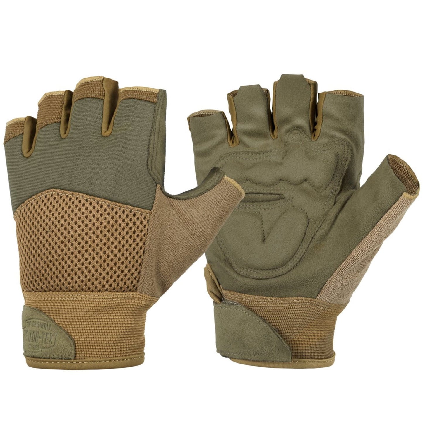 Rękawice Helikon Half Finger Mk2 - Olive Green/Coyote