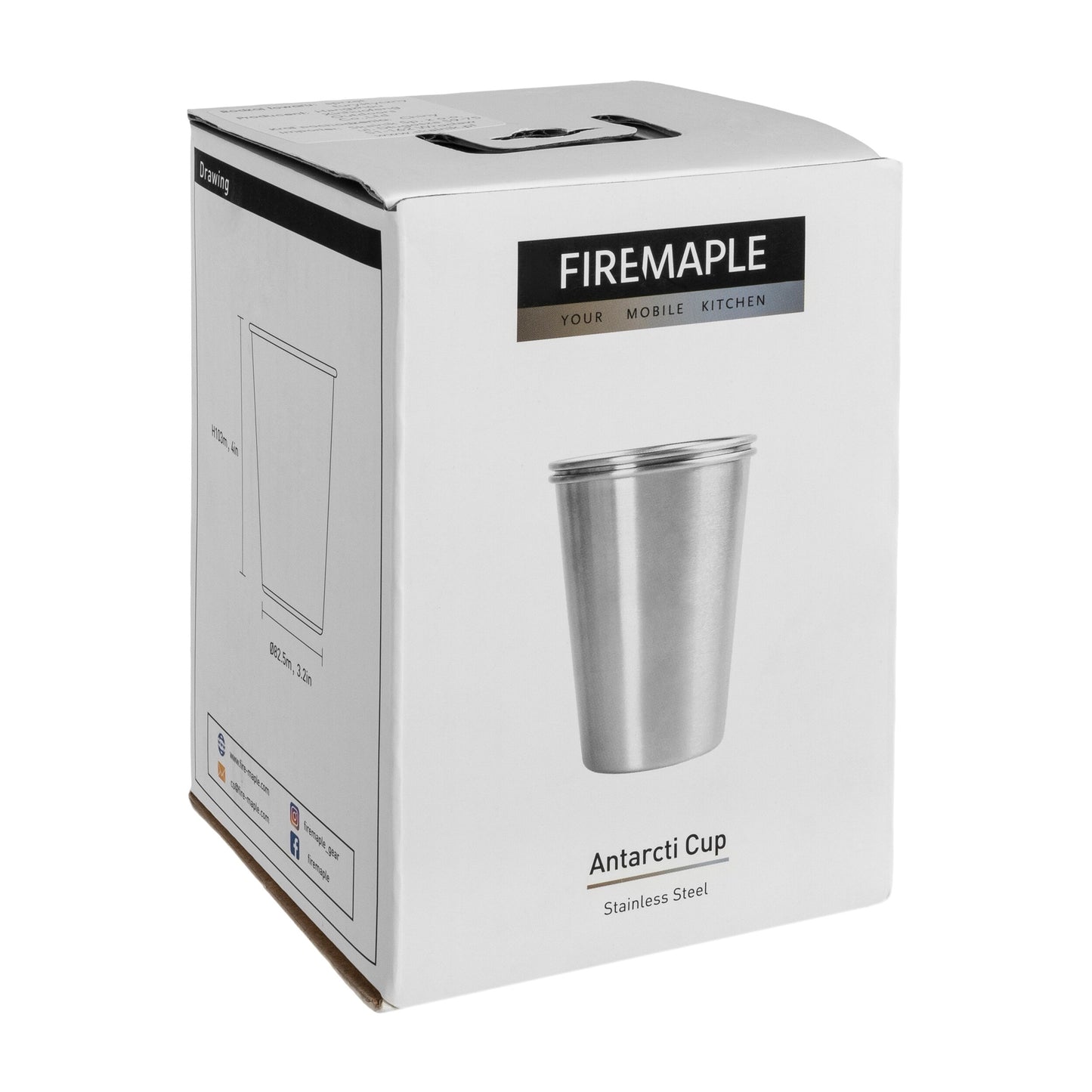 Kubek Fire Maple Antarcti Stainless Steel 350 ml 2 szt. - Silver