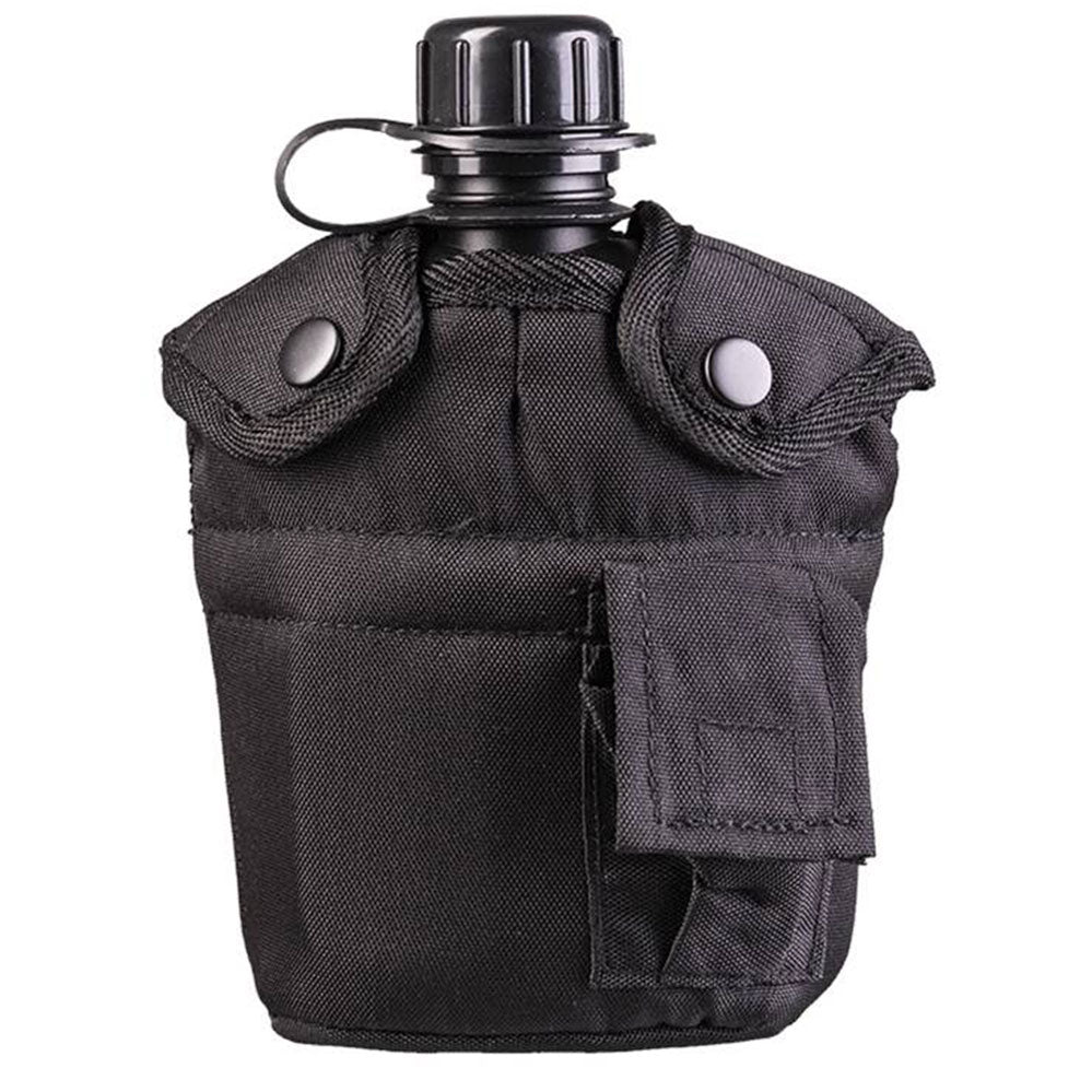 Manierka Mil-Tec US Plastic Canteen z pokrowcem i kubkiem - Black