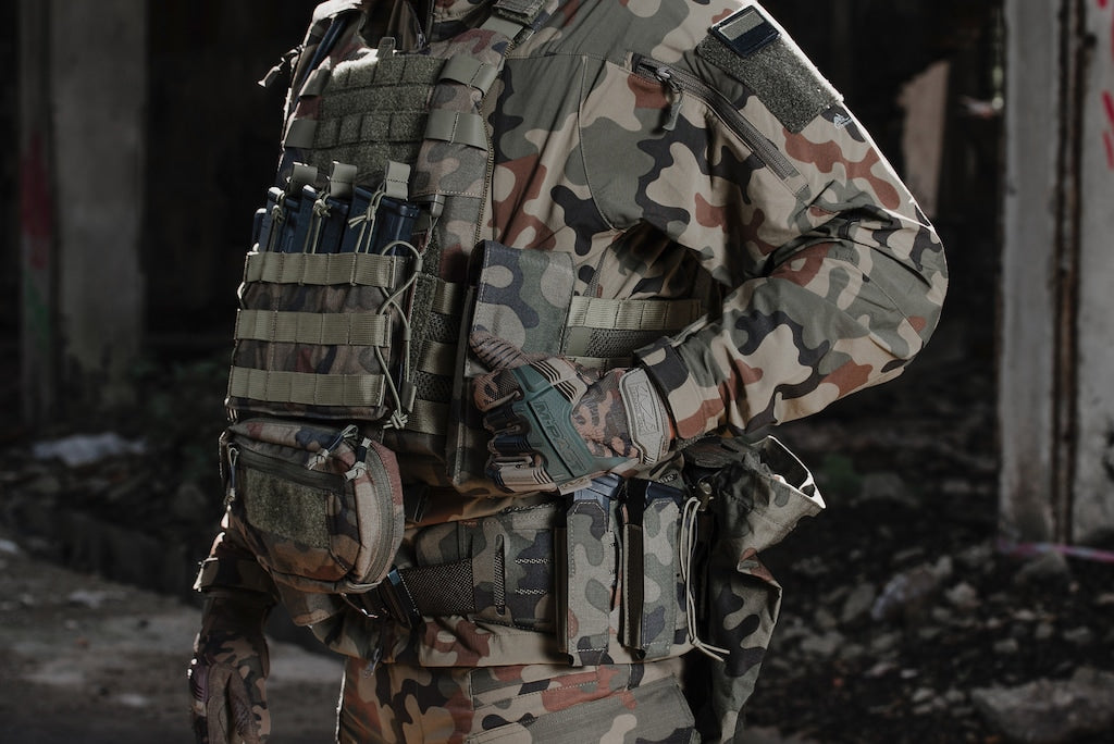Modułowa kamizelka taktyczna Helikon Guardian Military Set wz.93 Pantera PL Woodland - na płyty L