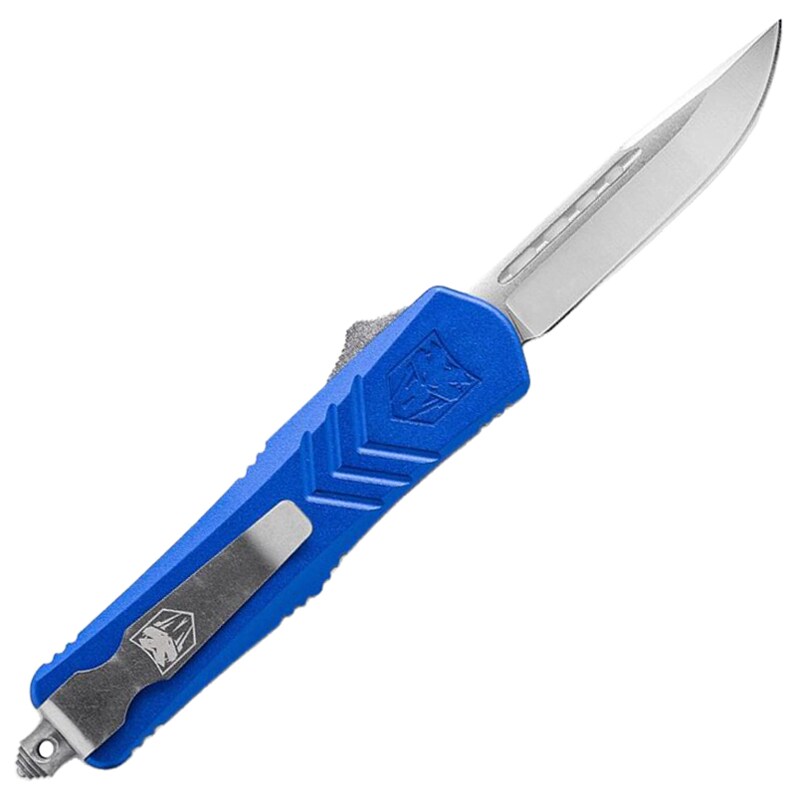 Nóż sprężynowy CobraTec OTF Small FS-X Blue D2