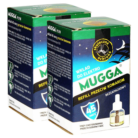 Wkład do elektrofumigatora Mugga Praletryna 1,2% na 45 nocy 35 ml - 2 szt.