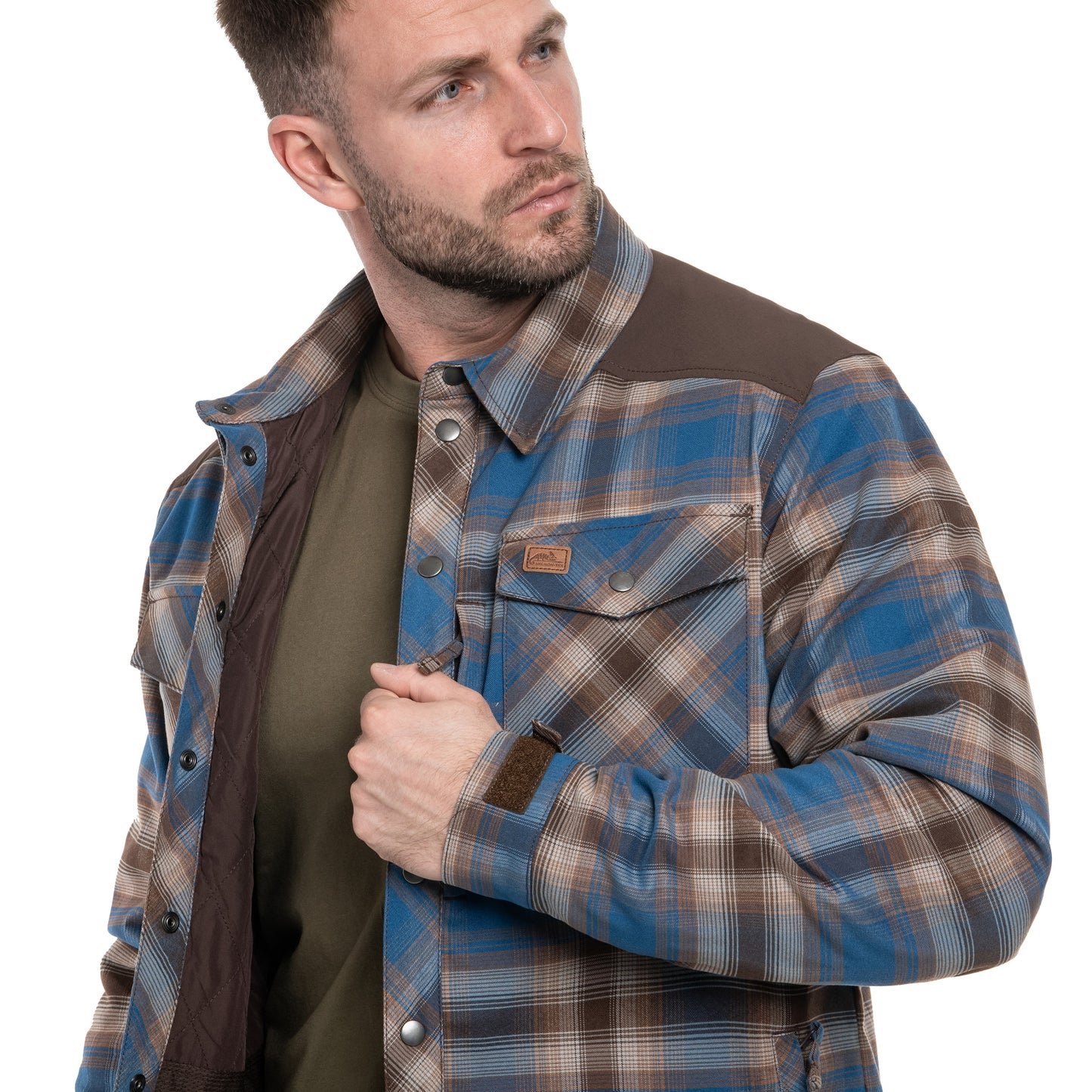 Koszula Helikon Winter Warden Long Sleeve - Forest Blue Plaid