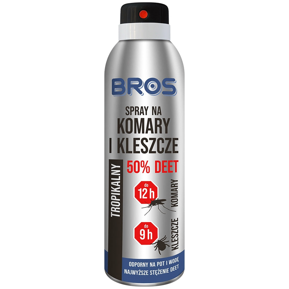 Spray tropikalny Bros na komary i kleszcze 50% DEET 90 ml